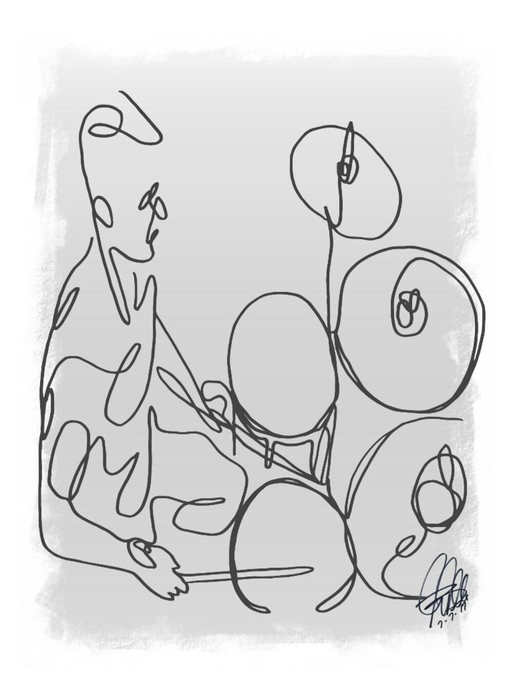 Drummer Drums Jazz Music Poster Print Wall Art 13x19